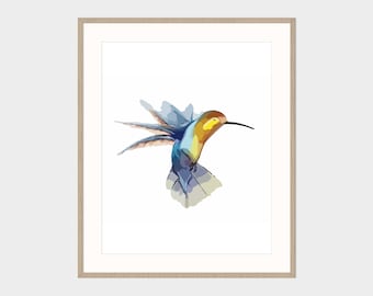 Hummingbird Wall Art, Printable Wall Art Digital Download, Printable Art, Digital Art Print Wall Decor, Cute Bird Print, Hummingbird Print