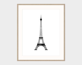 Paris Wall Art, Printable Wall Art Digital Download, Digital Art Print Wall Decor, Eiffel Tower Print, France Wall Art, Paris Print
