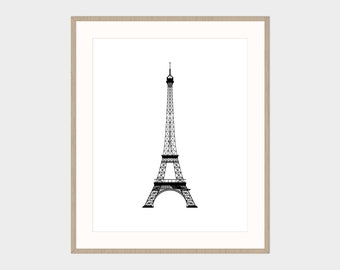 Paris Wall Art, Printable Wall Art Digital Download, Digital Art Print Wall Decor, Eiffel Tower Print, France Wall Art, Paris Print