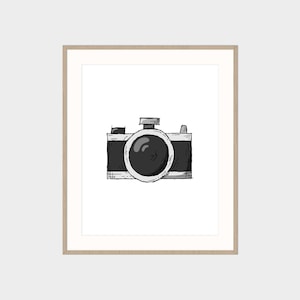 Kamera-Wand-Kunst, druckbare Wandkunst digitaler Download, druckbare Kunst, digitale Kunstdruck Wand-Dekor, Retro-Kamera-Druck, Vintage-Kamera-Druck