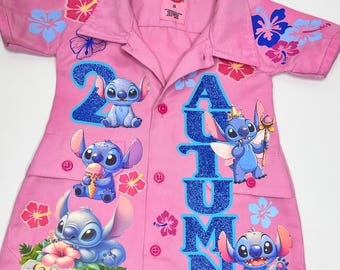 Birthday Dickies Dress, Toddler Birthday Dress, Personalized Girls Dress,