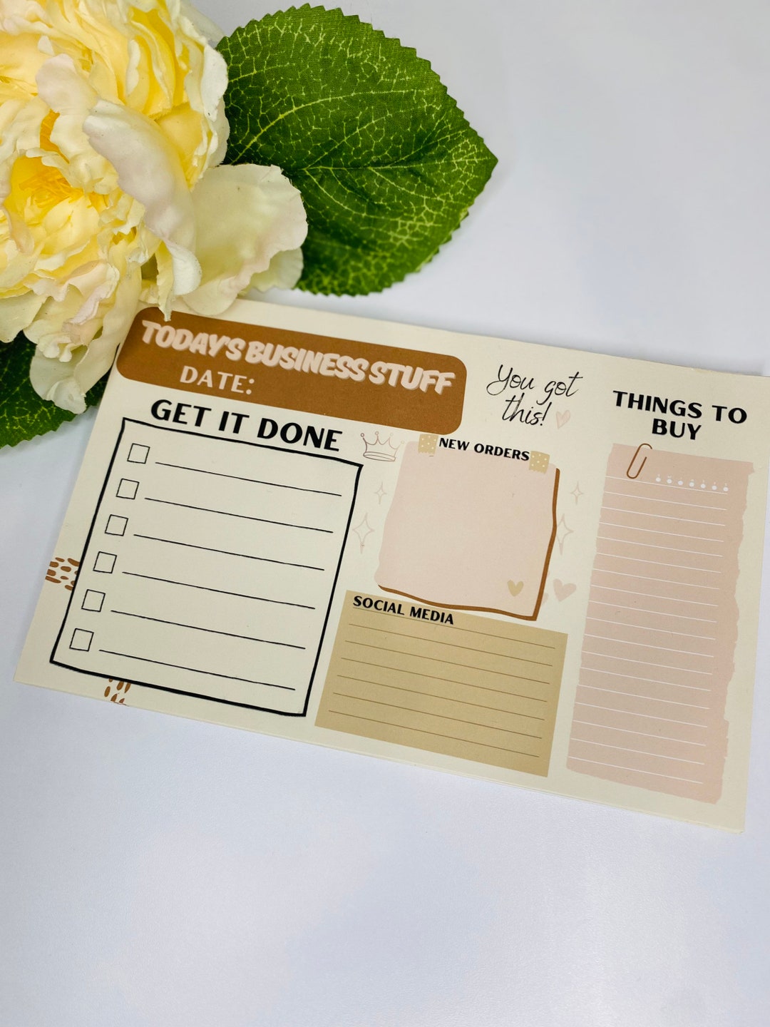 Business Notepad Small Business Daily Notepad Business to Do Etsy