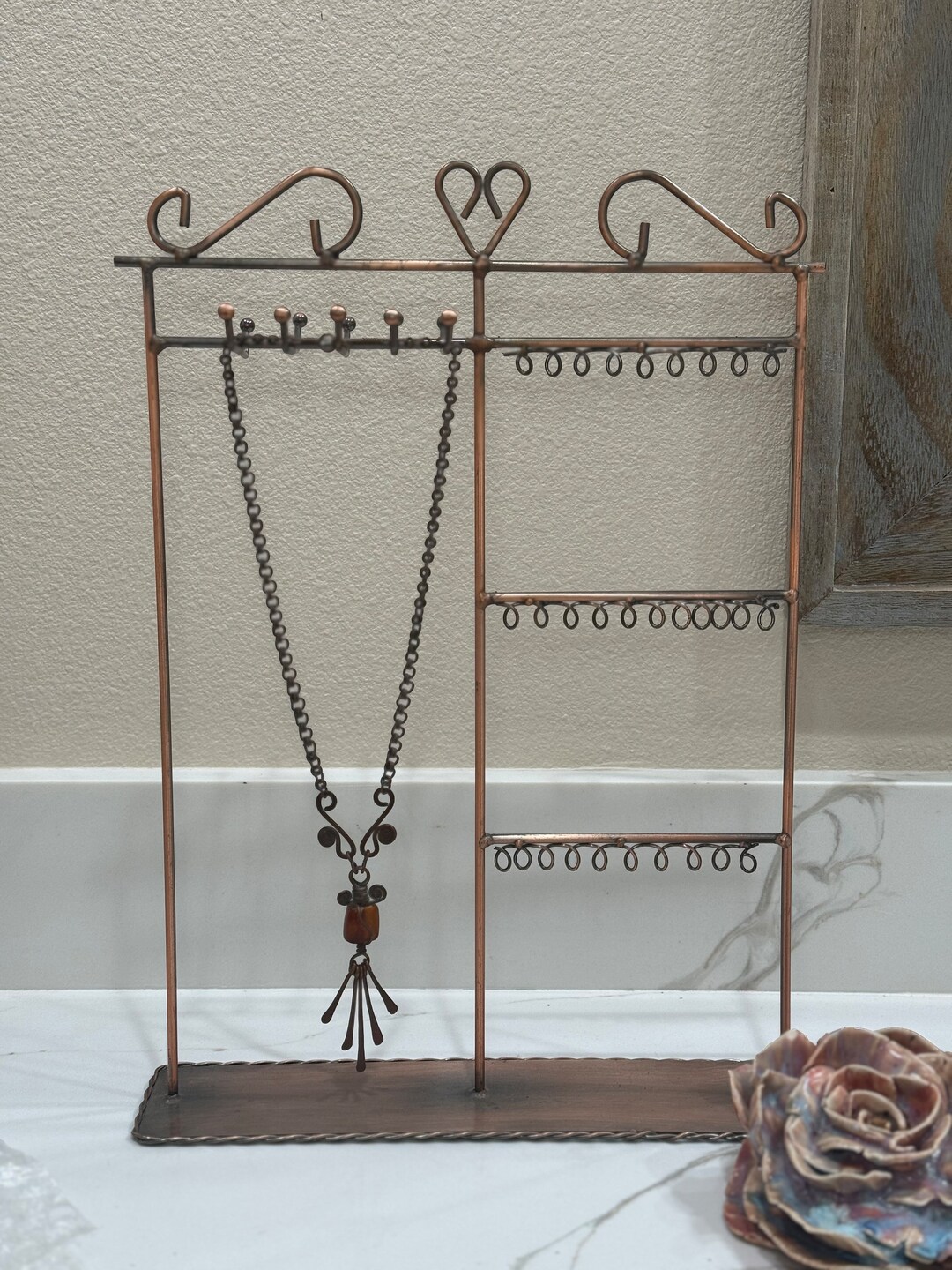Jewelry Stand Earrings and Necklace Display Stand Vintage Etsy