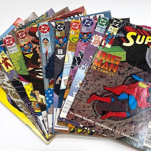 Kolekcja komiksów DC Vintage 11, komiksy Vintage, 1990-1992-1993, Lot 11 komiksów Estate, prezenty dla niego