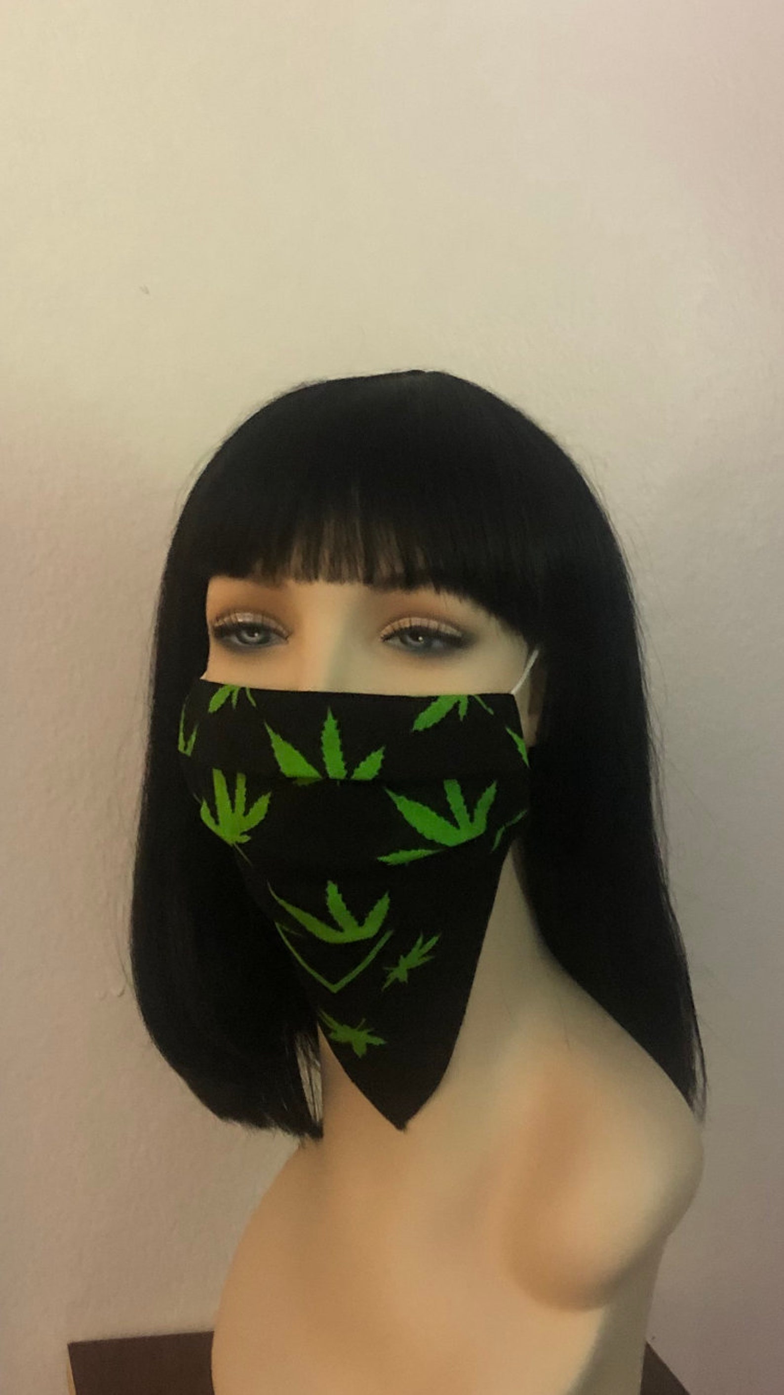 Cannabis Face Mask Cotton Etsy