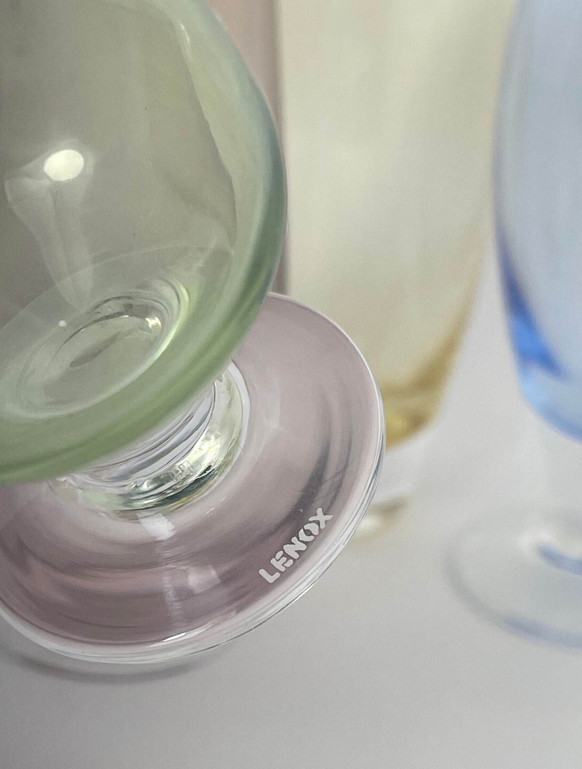 LENOX Colored Gems Shot Glasses Set of 4 Vintage Glassware Etsy