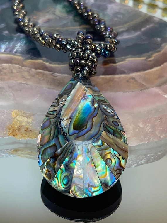 LEE SANDS Abalone Necklace, Vintage Estate Collect