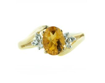 Womens Citrine Ring - Gift For Woman - November Birthstone