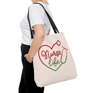 Nurse Life Tote Bag, Krankenschwester Wertschätzung Geschenk, Krankenpflege Student Geschenk, Krankenschwester Geschenk, Krankenschwester Abschlussgeschenk, Krankenschwester Practitioner Tasche