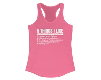 Women&#39;s Racerback Tank, Peloton Workout Tank Top, Fitness Tank, Exercise Top, Gym Shirt, Athletic Tank, Peloton Gift, Fitness Clothing,