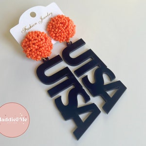 UTSA Game Day Acrylic Earrings, Game Day Earrings, Football Earrings, College Football Earrings, Team Earrings