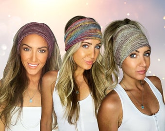 3 pack of headbands one in each size, regular, wide and extra wide. Soft comfortable cotton.