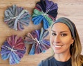 5 Headband bundle, 5 colour selections to choose from, soft cotton, wide and comfy perfect for yoga, sports and keeping hair out of the way product logo