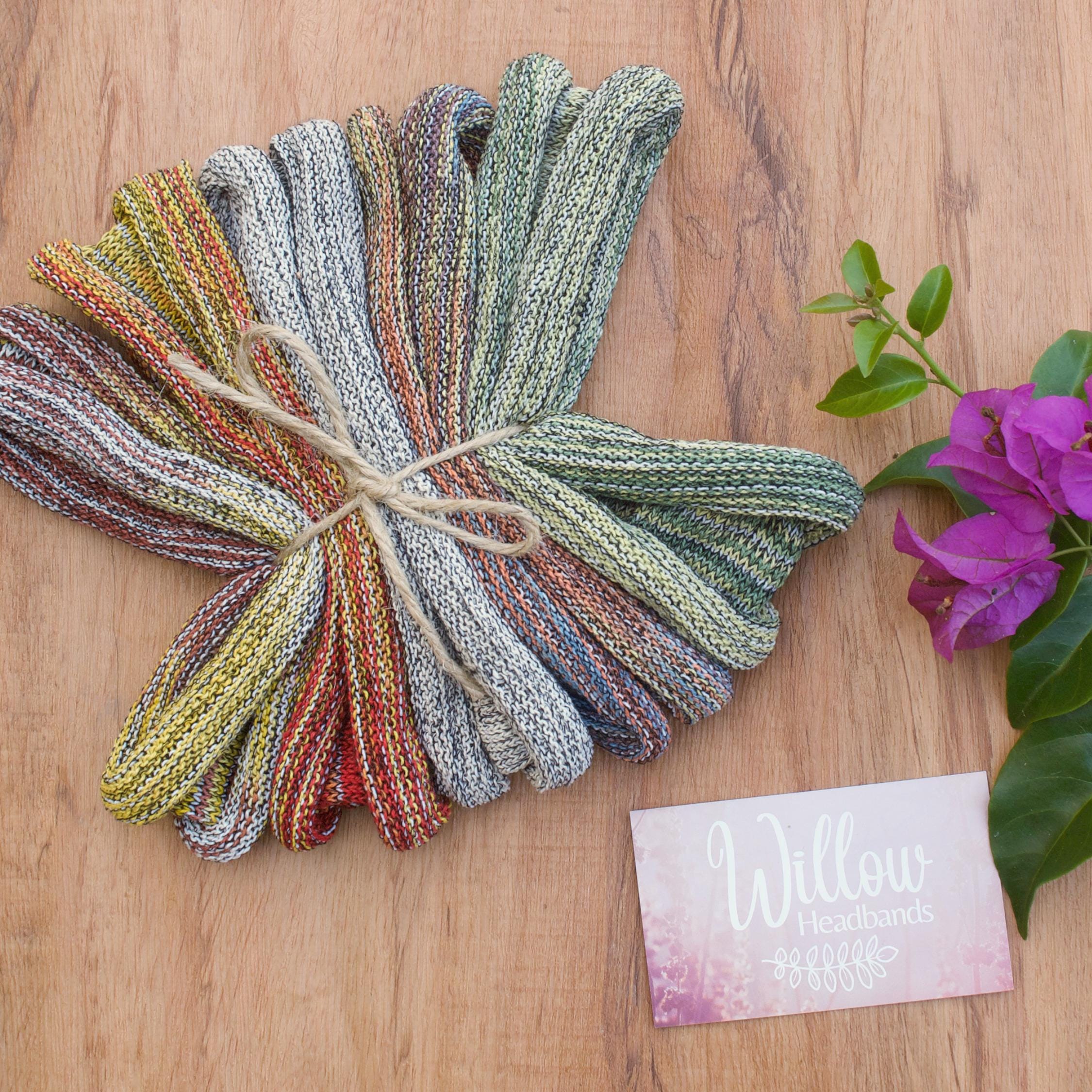 EUC ~ A Bundle of 5 Feminine Headbands 5 Headband Bundle, Soft Sturdy Cotton in Earthy Tones, Boho  main image 2