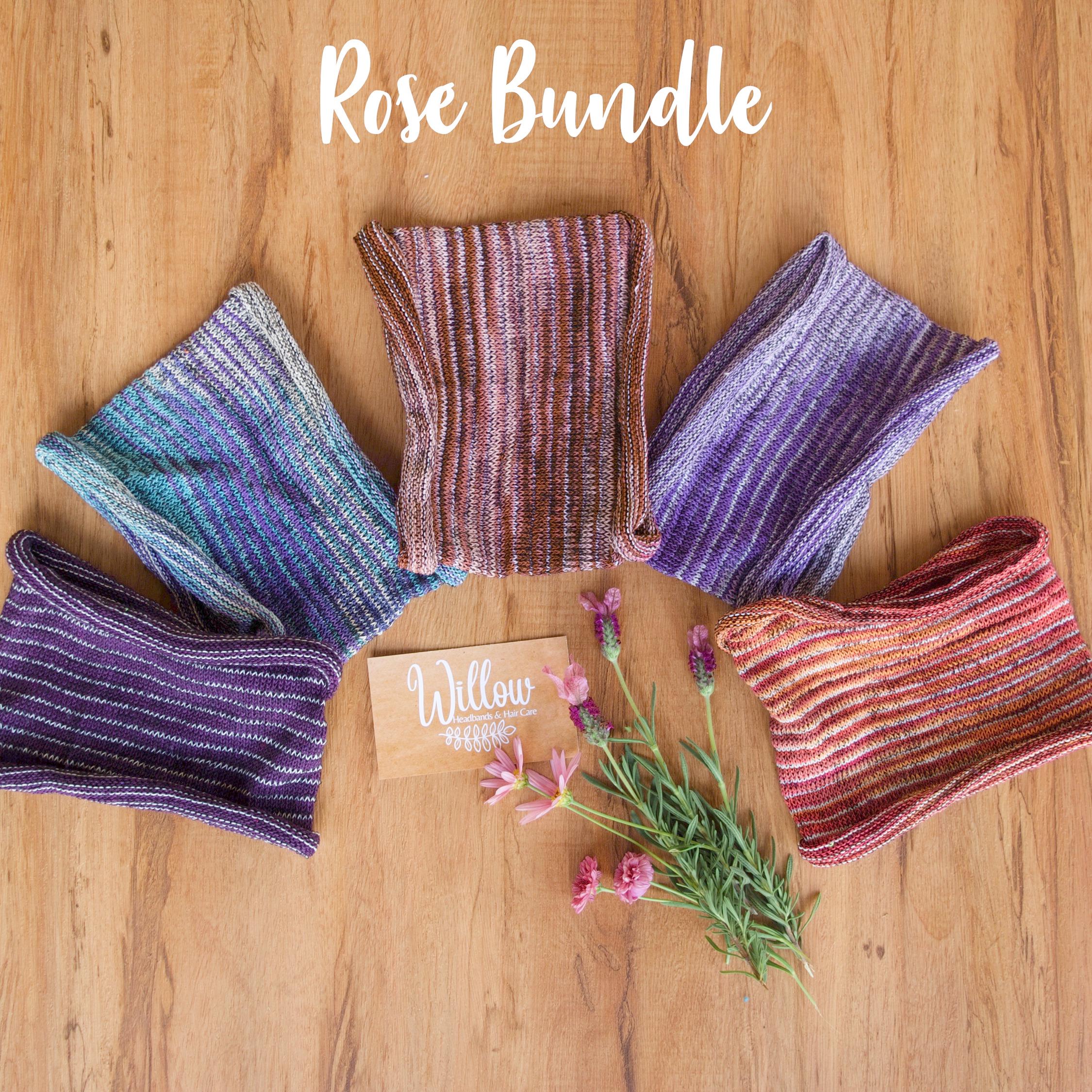 BUNDLE OF 6 Yoga Ribbed Headband - ALL 6 COLORS, Color Option SET. 5 Headband Bundle, 6 Colour Selections to Choose From, Soft  main image 2