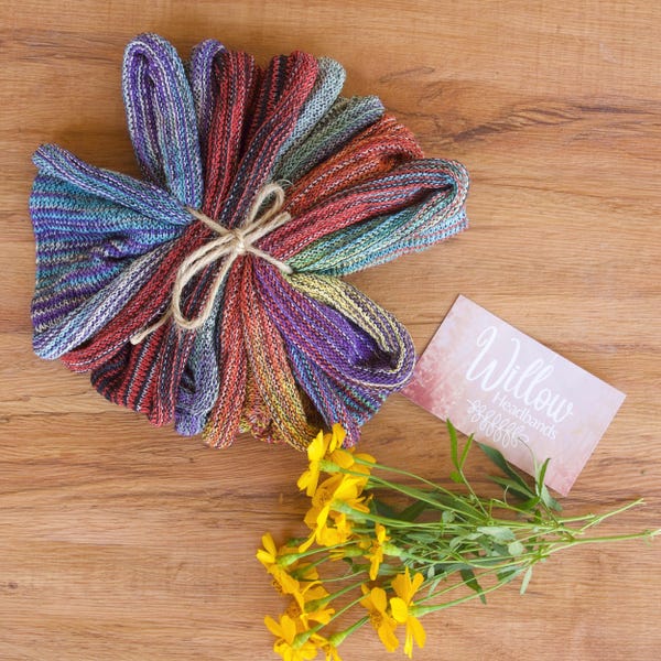 5 Head band bundle, soft sturdy cotton in an array of colours, boho style, super comfortable headband, regular size (5pck Boho)
