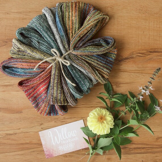 5 Headband Bundle, Soft Sturdy Cotton in Earthy Tones, Boho 