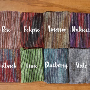 Full coverage headband, chemo headwear, comfy cotton knit, long stocking like head band perfect for covering entire head, huge colour range image 3