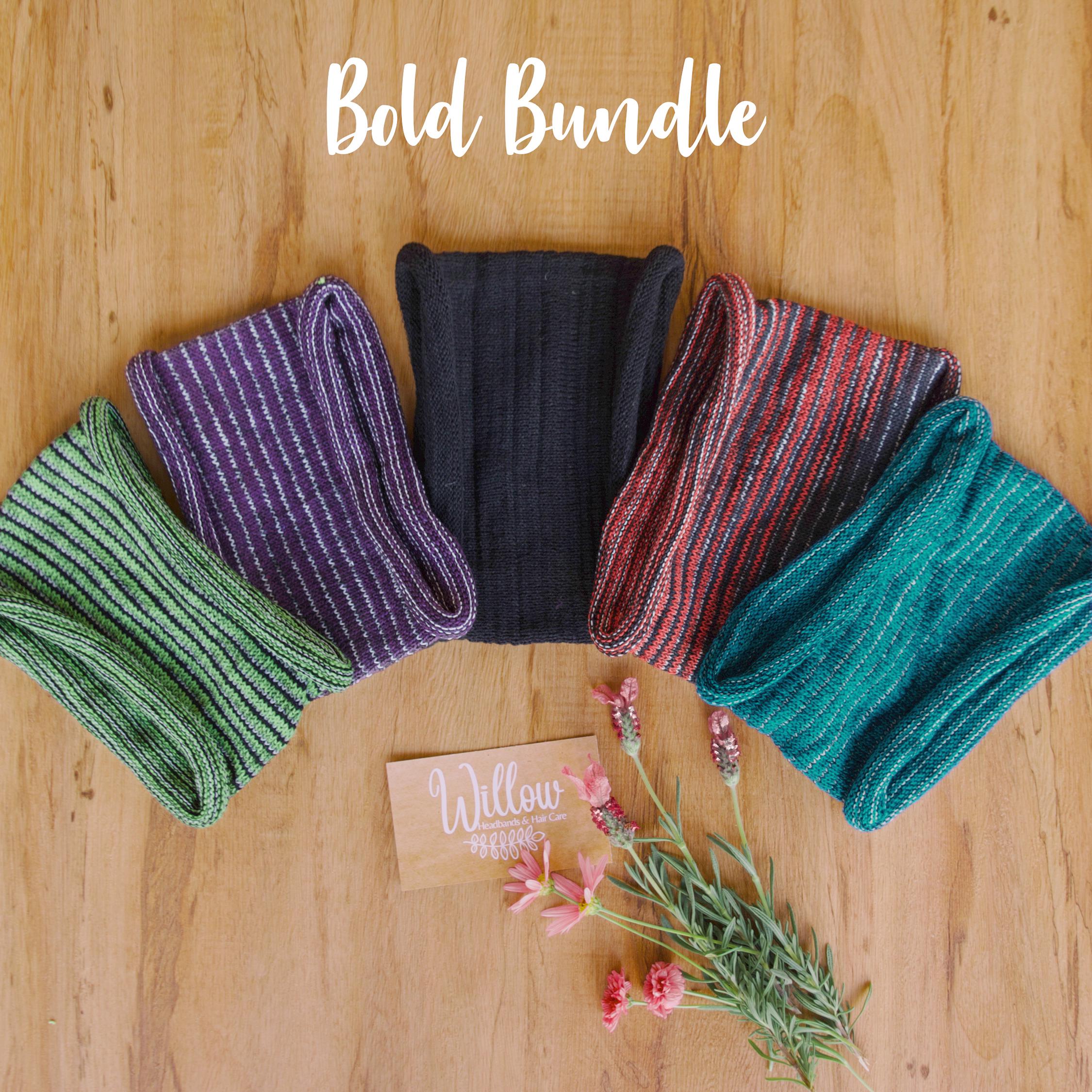 5 Headband Bundle, 6 Colour Selections to Choose From, Soft 