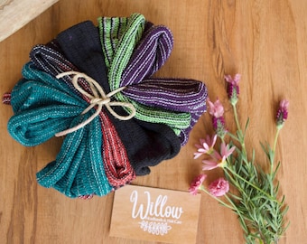 5 Head band bundle, soft sturdy cotton in bold colours, boho style, super comfortable headband, regular size (5pck Bold)