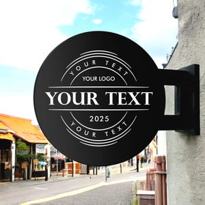 Exterior Business Sign, Business Sign for Outside, Storefront Sign, Outdoor Blade Sign with Your Logo, Exterior Custom Sign