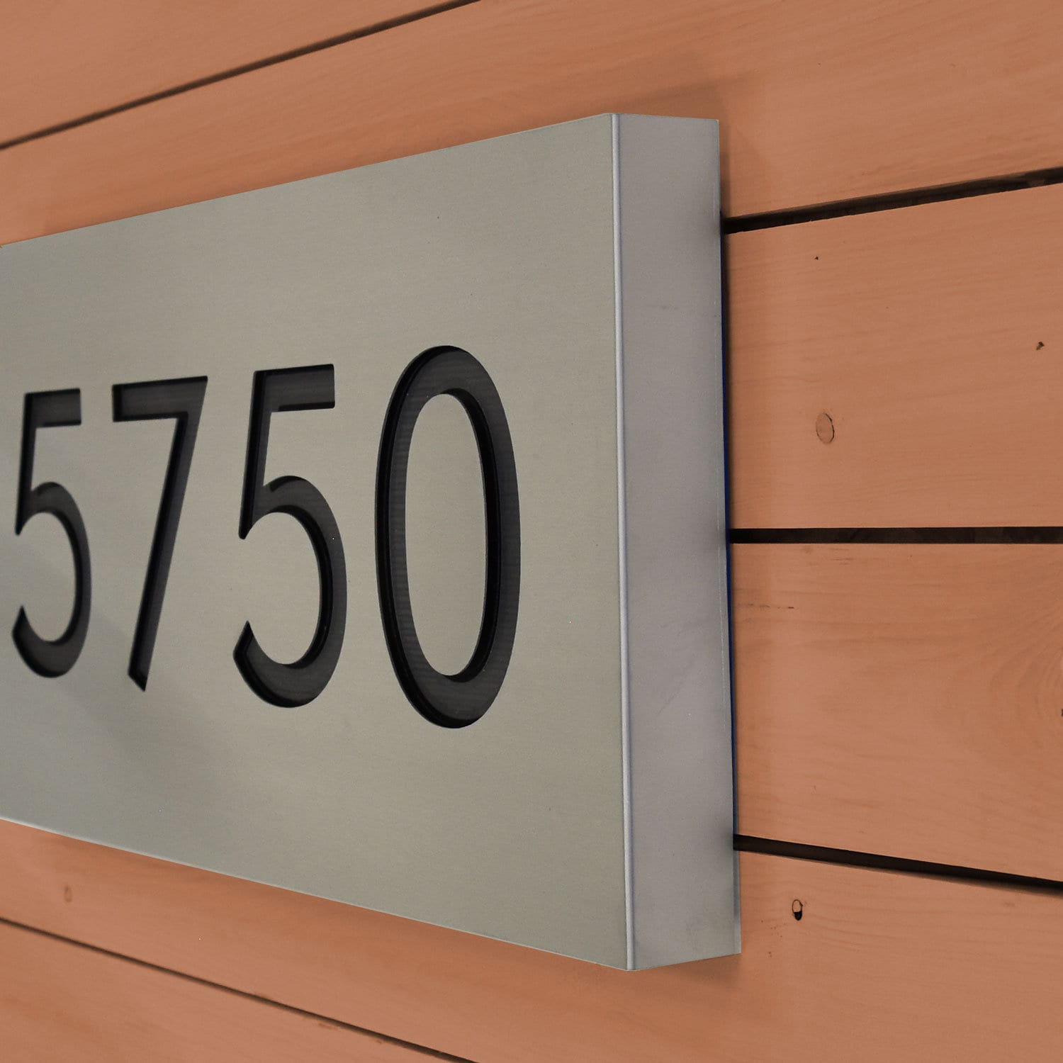 Lighted House Numbers Sign Metal LED Address Plaque Large Etsy Canada