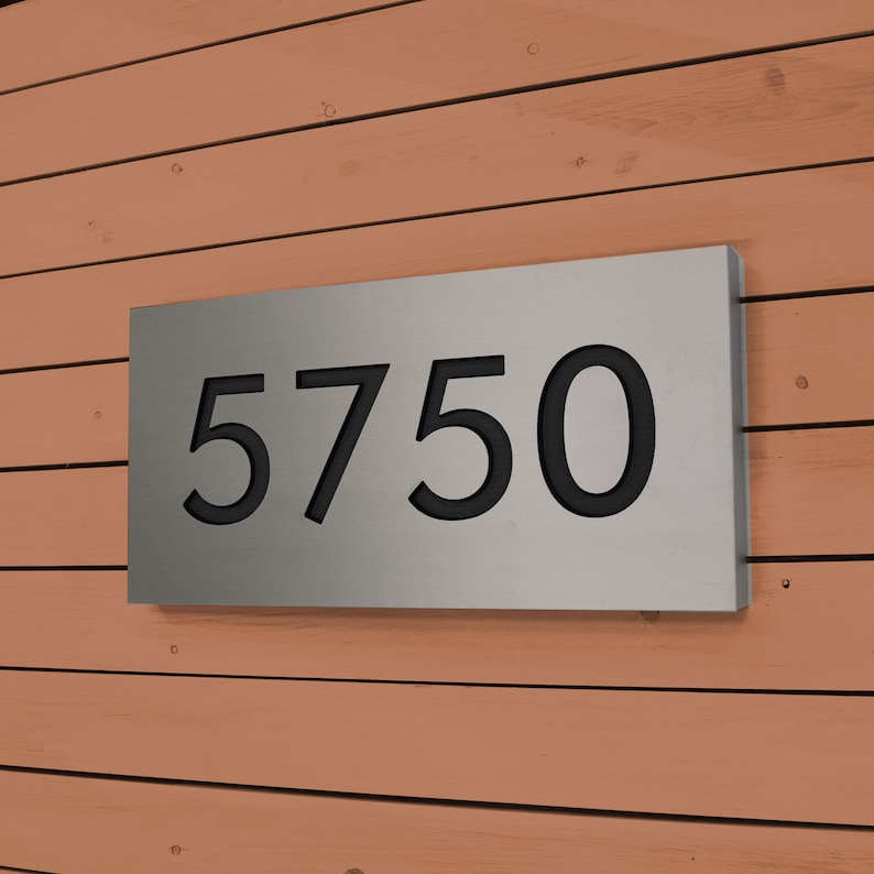 Lighted Address Sign Address Plaque Large Modern Etsy