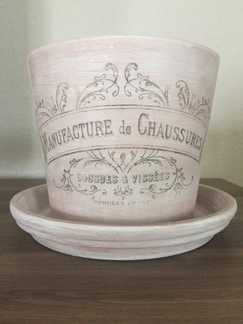 Whitewashed French Inspired Terra Cotta Pot