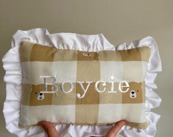 Mini frilled pillows (customisable)