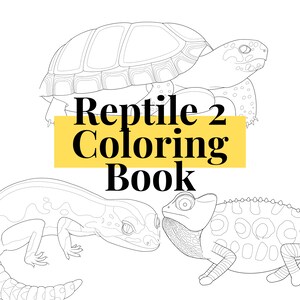 Hand Drawn Digital Reptile #2 - More Reptiles Coloring Book - PDF Downloads - Great For Digitally Coloring or Printing Out. Great Gift Idea!