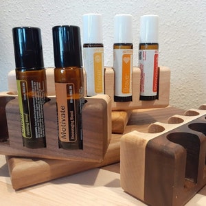 10ml Essential Oil Roller Holder 6,8,10 - Cherry, Maple, Beech, & Dark Walnut