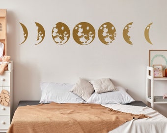 Moon Phases Wall Decals - Mystical Wall Decor - Modern Decals - Lunar Cycle Wall Stickers - Zodiac Kids Bedroom Decor - Murals - Wall Art 6