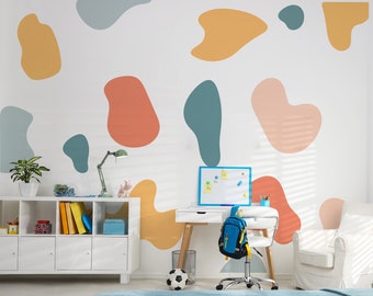 Abstract Shapes Wall Decals, Abstract Wall Decor for Nurseries and Playrooms, Colorful Kids Wall Stickers, Modern Large Size Decals 1119