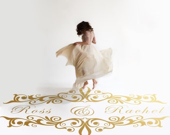 Dance Floor Decal | Wedding Floor Decal | Vinyl Floor Decals | Wedding Decor Murals | Wedding Party Favors |Free Shipping DFD21