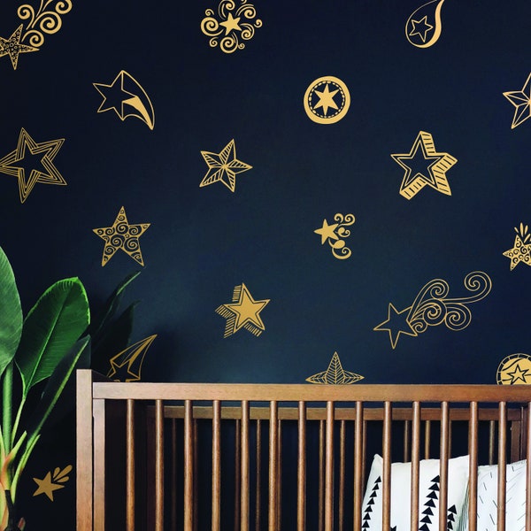 Wall Decals Stars Etsy