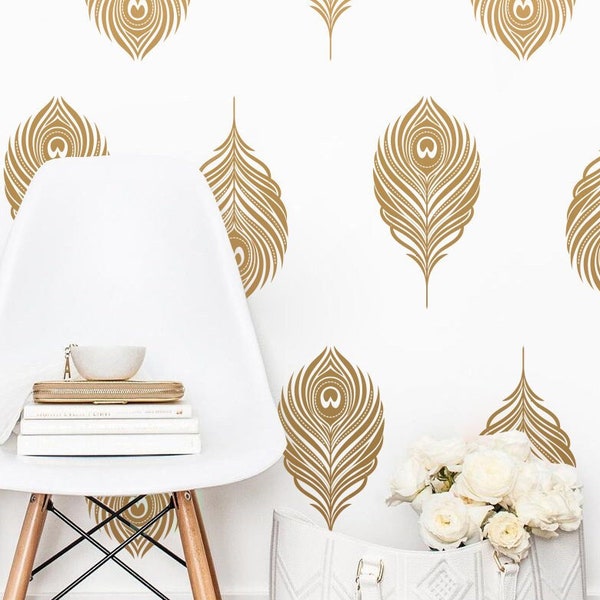Peacock Wall Decal Etsy
