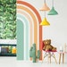 Half Rainbow Wall Decal, Elongated Rainbow Wall Decal, Nursery Playroom Décor, Colorful Wall Mural, Large Over-sized Rainbow Décor Kids Room