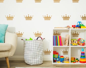 A True King Wears A Crown Wall Decals | Prince and King Wall Decals | Crown Wall Art Murals | Crown Wall Stickers | Boys Bedroom Nursery 44