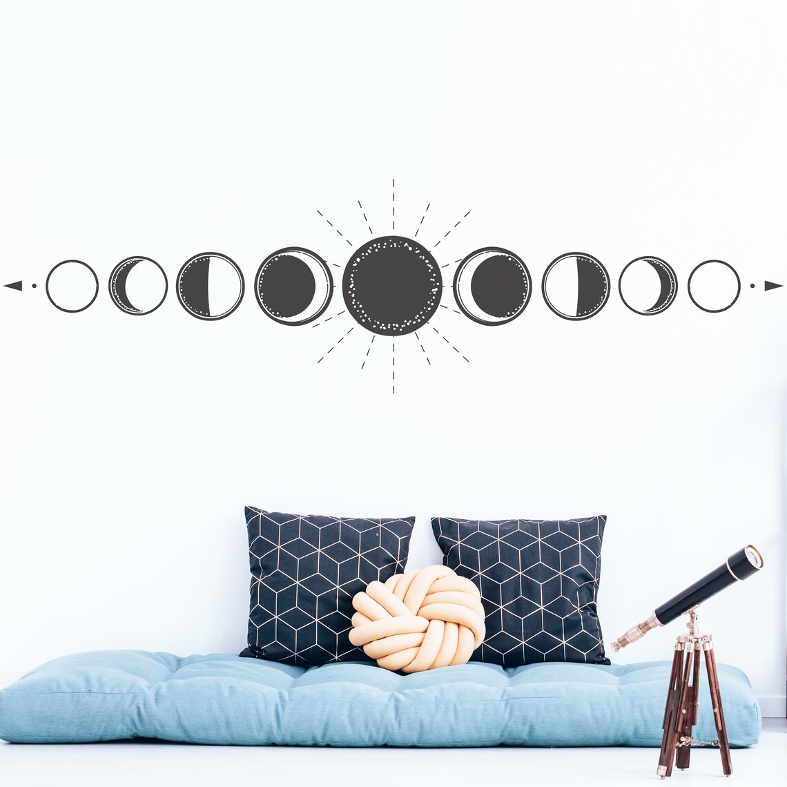Moon Phases Wall Decals | Sun Decals | Moon Phases Decor | Bedroom ...