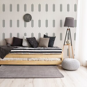 Botanical Wall Decals Modern Vinyl Decal Set, Flower Blossoms, Leaf ...