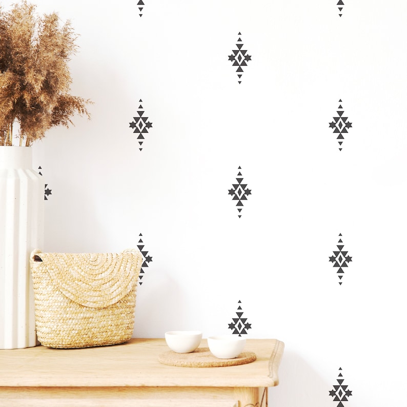 Bohemian Tribal Pattern Wall Decals Boho Tribal Wall Decals Etsy