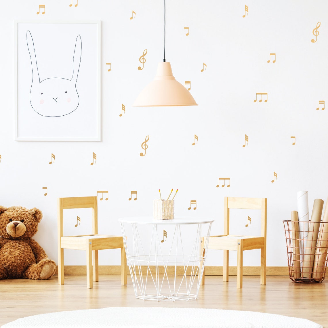 Music Note Wall Block Music Note Wall Decals | Vinyl Wall Decals | Music Notes | Music Room ...