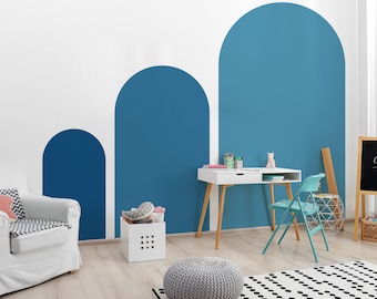 Modern Arch Wall Decal, Minimalistic Colored Arch Decal for Bed or Crib, Removable and Peel-and-Stick Design, Abstract Wall Decor 1116