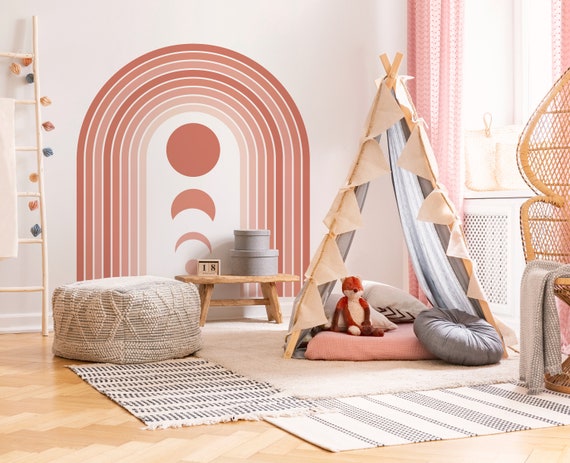 Stickers autocollants muraux pour tête de lit Triangles Colorés pour chambre