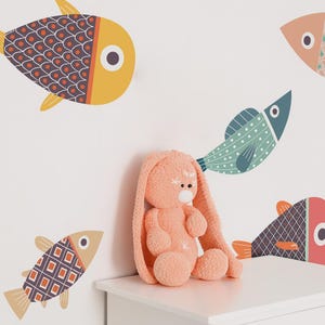 Mid Century Modern Fish Wall Decals | Fish Wall Stickers | Ocean Wall Decor | Tropical Fish Murals Stickers | Free Shipping 036 afbeelding 3