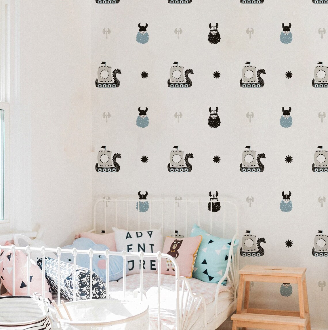Large Collection of Scandinavian Viking Wall Decals | Nursery Decor ...