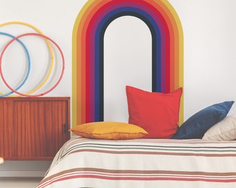 Decalcomanie da parete arcobaleno Adesivo rimovibile - Grande adesivo da parete arcobaleno, Boho Rainbow, Grande arcobaleno colorato, Nursery Décor Home Gift 357