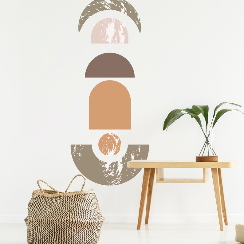 Boho Wall Decals Large Boho Wall Sticker Large Colored Etsy