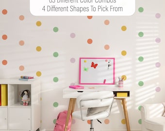 72-Pack Blackish Green Polka Dot Wall Decals - Removable Watercolor Wall Stickers For Kids Room, Nursery, Classroom