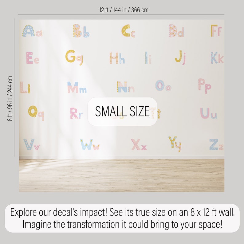 Cute Alphabet Wall Decals, Educational Stickers for Playful Wall ...